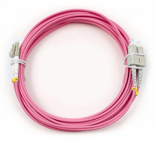 Патч-корды оптические Cabeus FOP-50-OM4-LC-SC-5m