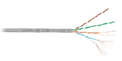 NIKOMAX NMC 1100C-GY Кабель U/UTP 4 пары, Кат.5e (Класс D), 100МГц, многожильный, BC (чистая медь)