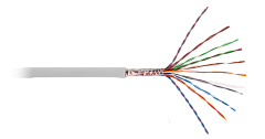 NETLAN EC-UU010-5-PVC-GY-3 Кабель U/UTP 10 пар, Кат.5 (Класс D), 100МГц, одножильный