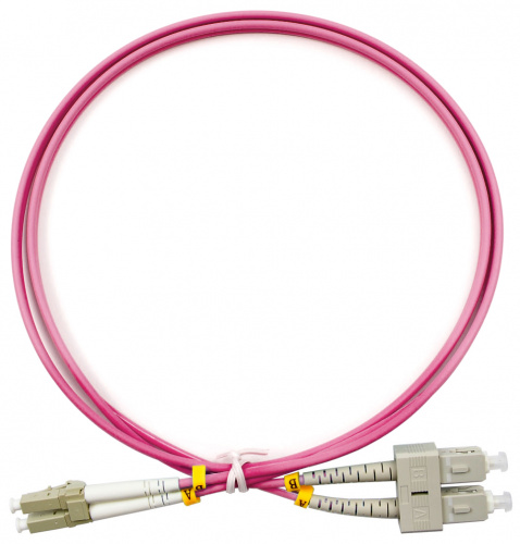 Патч-корды оптические Cabeus FOP-50-OM4-LC-SC-1,5m