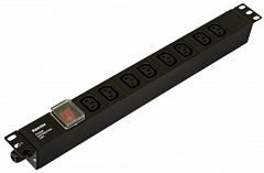 Hyperline SHE19-8IEC-S-CB Блок розеток для 19