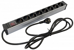 Hyperline SHZ19-8SH-S-2.5EU Блок розеток для 19
