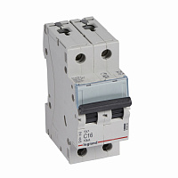 LEGRAND 403930 Автоматический выключатель TX3 6000, 10 кА, тип характеристики C, 2П, 230/400 В~, 16А