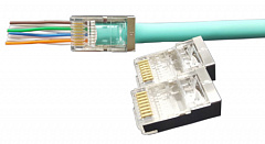 Hyperline PLEZ-8P8C-U-C6-SH-100 Разъем легкой оконцовки RJ-45 (8P8C) под витую пару, категория 6 (50