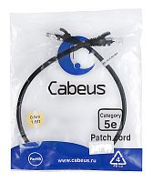 Патч-корды Cabeus PC-UTP-RJ45-Cat.5e-0.5m-BK-LSZH