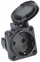 IEK PSN71-016-3-2-54-K02 MAGNUM Розетка панельная SCHUKO РП14-3 IP54 черный