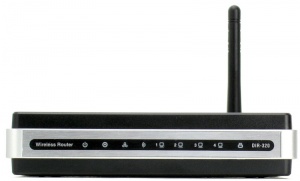DIR-320 Высокоскоростной беспроводной 4-х портовый маршрутизатор 802.11g + USB 2.0 принт-сервер, до 54 Мбит/с