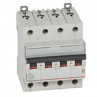 LEGRAND 408145 Авт.выкл.DX3 4П D10A 6000/10kA