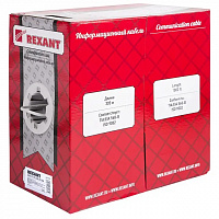 REXANT 01-0145 Кабель витая пара F/UTP, CAT 5e, PVC, 4PR, 24AWG, INDOOR, STRANDED, серый, 305м