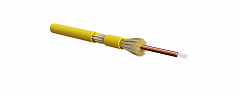 Hyperline FO-DT-IN-9S-24-LSZH-YL Кабель волоконно-оптический 9/125 (SMF-28 Ultra) одномодовый, 24 во