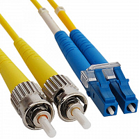 LANMASTER LAN-2ST-2LC/SAU-0.5 Патч-корд оптический, LSZH, дуплексный, ST/APC-LC/UPC, SM OS2, 0.5 м
