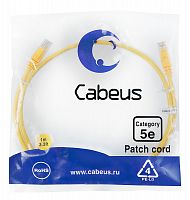 Патч-корды Cabeus PC-UTP-RJ45-Cat.5e-1m-YL-LSZH