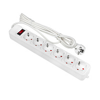 EKF UFP10-375-6-03 Сетевой фильтр 6*3м 10А/2,2 кВт с выкл. c/з ПВС 3х0,75 Блокбастер PROxima