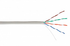 NETLAN CCA-UU004-5E-PVC-GY Кабель U/UTP 4 пары, Кат.5e, 100МГц, одножильный, CCA омедненный алюминий
