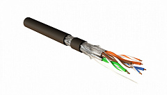 Hyperline SFTP4-C7A-S23-OUT-PE-BK-500 (500 м) Кабель витая пара, экранированная (S/FTP) категория 7A