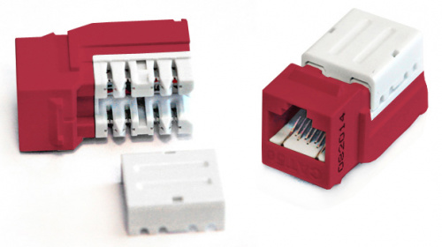 Модули Keystone Jack Hyperline KJNE-8P8C-C5e-90-RD
