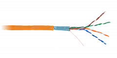 NETLAN EC-UF004-5E-LSZH-OR Кабель F/UTP 4 пары, Кат.5e (Класс D), 100МГц, одножильный
