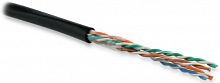 Кабель витая пара Hyperline UUTP4-C5E-S24-OUT-PE-BK-100