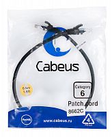 Патч-корды Cabeus PC-UTP-RJ45-Cat.6-0.5m-BK