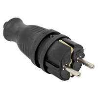 EKF RPS-011-16-230-44-r Вилка прямая каучуковая 230В 2P+PE 16A IP44 PRO