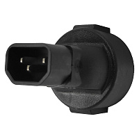 LANMASTER LAN-PPS/14-BK Адаптер переходной, розетка Schuko - вилка C14, 220В, 10А, черный