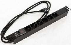 Hyperline SHE19-6SH-S-2.5EU Блок розеток для 19