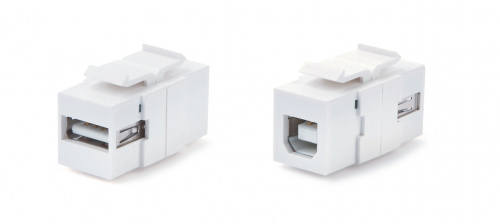 Модули Keystone Jack Hyperline KJ1-USB-A-B2-WH