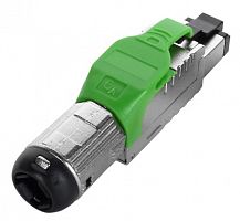 Разъемы (коннекторы) Hyperline PLUE-8P8C-S-C6A-SH-GN
