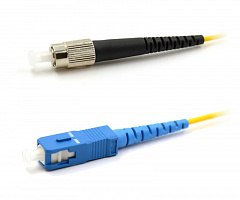 TWT TWT-SC-FC/SU-10 Патч-корд оптический, PVC, симплексный, SC/UPC-FC/UPC, SM OS2, 10 м