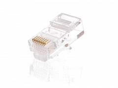 NETLAN EC-UP8P8C-5E-003-TR-1000 Коннектор RJ45/8P8C под витую пару, Кат.5e (Класс D), 100МГц, покрыт