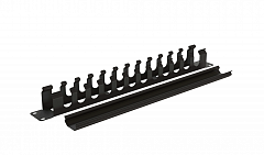 DANNMAN CO-1U-MFL-RAL9005 Горизонтальный кабельный организатор металлический с крышкой, 19