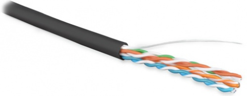 Кабель витая пара Hyperline UUTP4-C5E-S24-OUT-LSZH-BK-500