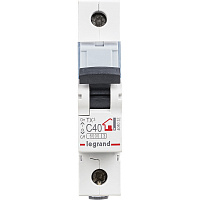 LEGRAND 404032 Автоматический выключатель TX3 6000, 6 кА, тип характеристики C, 1П, 230/400 В~, 40 А
