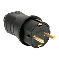 EKF RPS-011-16-230-44 Вилка прямая каучуковая 230В, 2P+PE, 16A, IP44 Марс