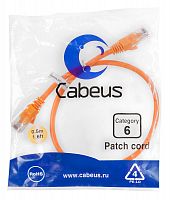 Патч-корды Cabeus PC-UTP-RJ45-Cat.6-0.5m-OR