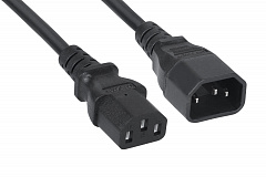 Cabeus PC-189-VDE-1.0-1.8M Кабель питания монитор-компьютер IEC 320 C13 - IEC 320 C14, 3x1.0 кв.мм