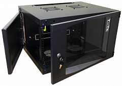 TWT TWT-CBWNG-6U-6x4-BK Шкаф настенный Next, 6U 550x450, стеклянная дверь, черный