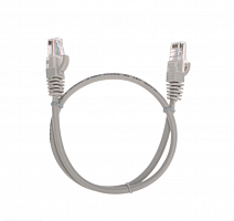 REXANT 02-0100-05 Патч-корд U/UTP, CAT 5e, RJ45-RJ45, 26AWG, LSZH, серый, 0,5м