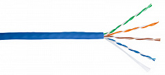 NETLAN EC-UU004-5E-PVC-BL Кабель U/UTP 4 пары, Кат.5e (Класс D), 100МГц, одножильный