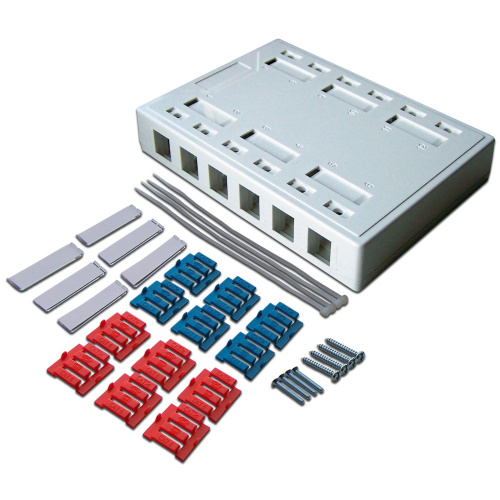 Корпуса розеток LANMASTER LAN-MB-12K-WH