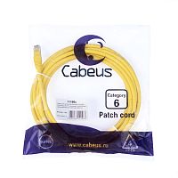 Патч-корды Cabeus PC-UTP-RJ45-Cat.6-5m-YL-LSZH