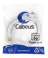 Патч-корды Cabeus PC-UTP-RJ45-Cat.5e-3m-WH-LSZH