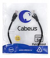 Патч-корды Cabeus PC-UTP-RJ45-Cat.5e-0.3m-BK-LSZH