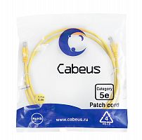 Патч-корды Cabeus PC-UTP-RJ45-Cat.5e-1.5m-YL-LSZH