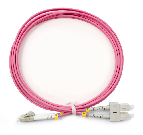 Патч-корды оптические Cabeus FOP-50-OM4-LC-SC-2m