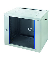 Eurolan 60W-09-66-31GY Шкаф настенный Racknet F30 9U 600 × 600, передняя дверь стеклянная