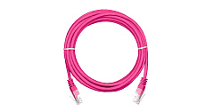 NETLAN EC-PC4UD55B-BC-PVC-100-PK-5 Коммутационный шнур U/UTP 4 пары, Кат.5е PVC нг(B), розовый, 10м