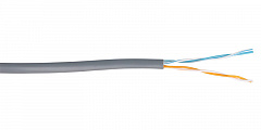 NETLAN EC-UU002-5-PVC-GY Кабель U/UTP 2 пары, Кат.5 (Класс D), 100МГц, одножильный, BC (чистая медь)