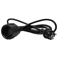 LANMASTER LAN-PPS/SH-7.0-BK Удлинитель, вилка Schuko прямая - розетка Schuko, 3х1.5, 220В, 16А, черн