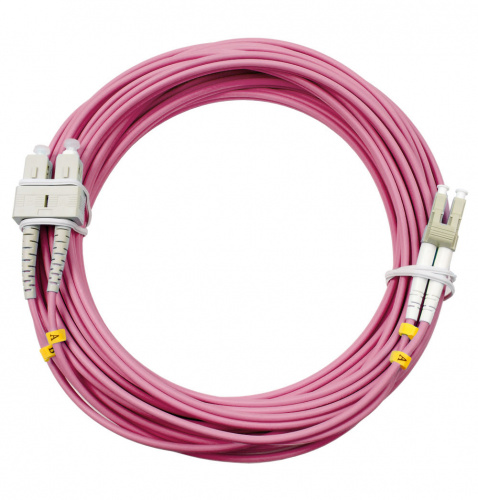 Патч-корды оптические Cabeus FOP-50-OM4-LC-SC-25m